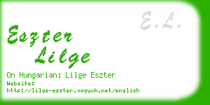 eszter lilge business card
